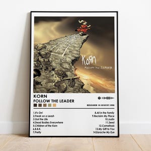 Korn Poster Print | Follow The Leader Album Poster | Music Poster | Album Cover Poster | Wall Decor | Music Gift | Room Decor