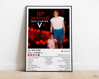 Póster de Lil Wayne Tha Carter V / Impresión artística de la portada del álbum