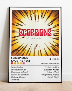 Scorpions 'face the Heat' Album Cover Poster | Music Room Decor - Etsy