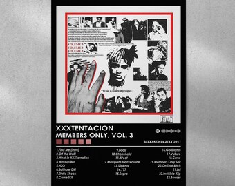 XXXTENTACION 'members Only, Vol. 3' Poster | Music Album Cover Art