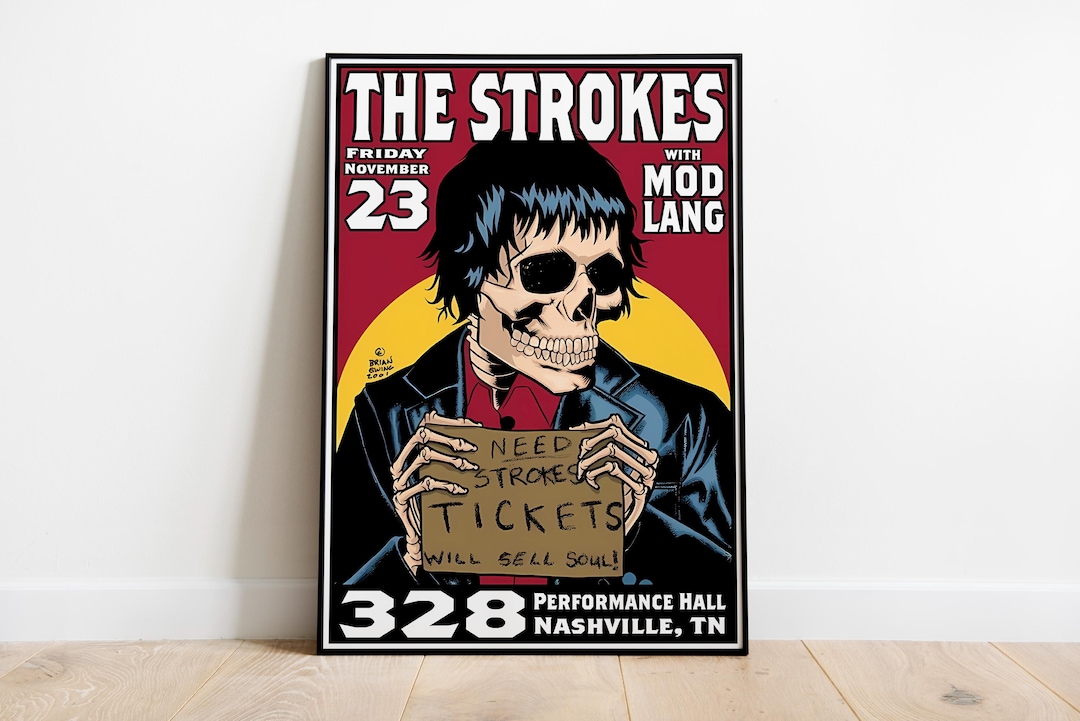 The Strokes Concert Poster | Nashville Performance Hall Art Print