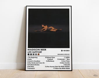 Madison Beer Life Support Album Cover Poster | Music Room Decor