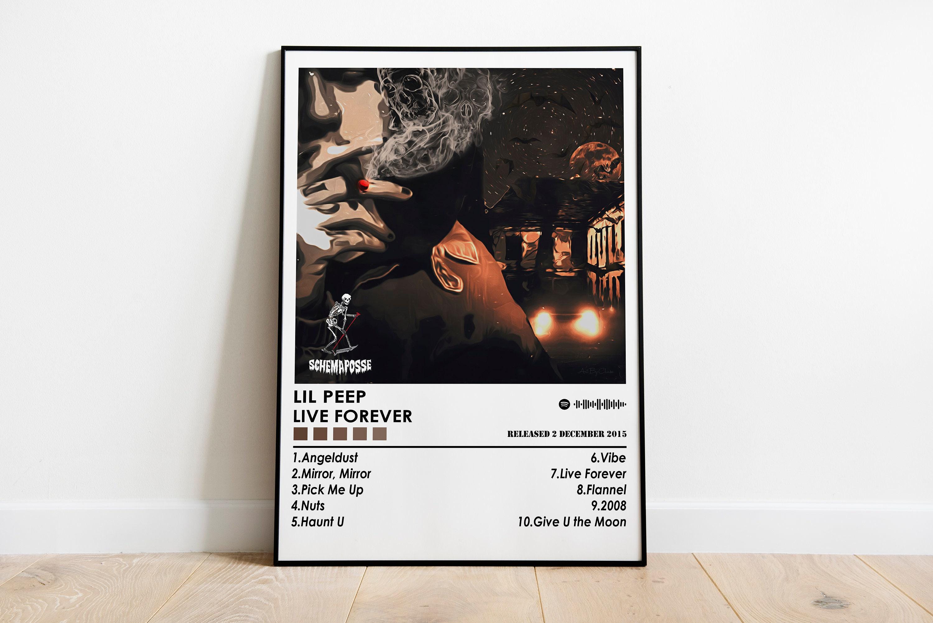 Lil Peep 'live Forever' Album Art Print | Music Poster - Etsy