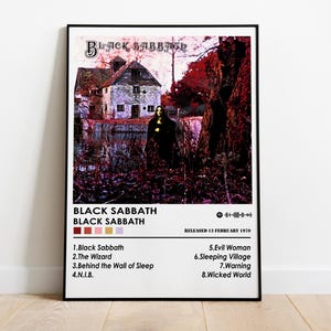 Black Sabbath Poster Print | Black Sabbath Album Poster | Music Poster | Album Cover Poster | Wall Decor | Music Gift | Room Decor