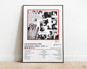 XXXTENTACION 'Members Only, Vol. 3' Poster | Music Album Cover Art