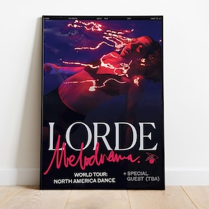 Lorde Poster Print |  Music Poster | Album Cover Poster | Wall Decor | Music Gift | Room Decor