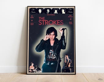 The Strokes Forest Hills Concert Poster, Rock Music Art, Music