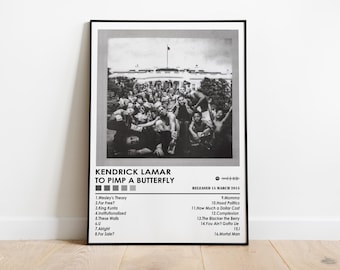 Kendrick Lamar Poster Print | To Pimp A Butterfly Poster | Music Poster | Album Cover Poster | Wall Decor | Music Gift | Room Decor