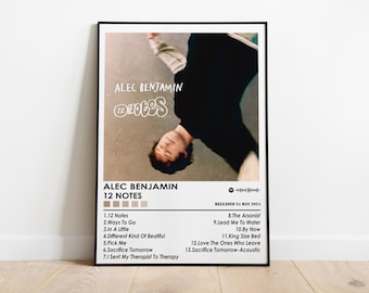 Alec Benjamin '12 Notes' Album Poster | Matte Print Wall Decor