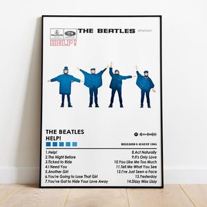 The Beatles Poster Print | Help! Album Poster | Music Poster | Album Cover Poster | Wall Decor | Music Gift | Room Decor