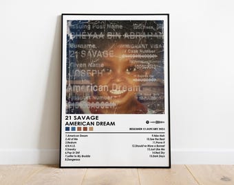 21 Savage 'American Dream' Album Cover Art Print