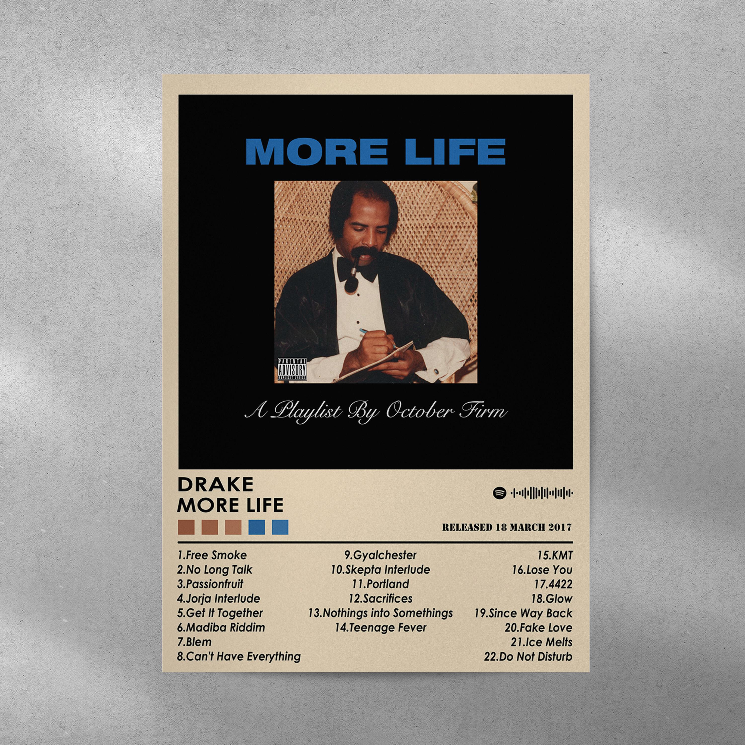 Drake Poster Print | More Life Poster | Music Poster | Album Cover
