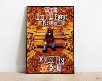 Kanye West 'College Dropout' Album Cover Poster | Musik Dekor