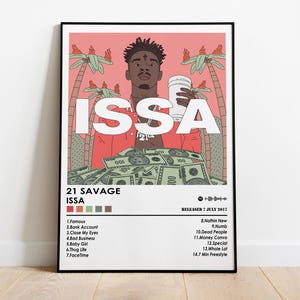 21 Savage Poster Print | ISSA Poster | Music Poster | Album Cover Poster | Wall Decor | Music Gift | Room Decor