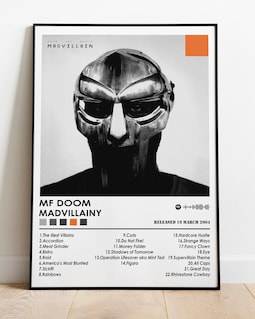 MF Doom Poster Print | Madvillainy Poster | Music Poster | Album