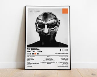 MF Doom Poster Print | Madvillainy Poster | Music Poster | Album Cover Poster | Wall Decor | Music Gift | Room Decor