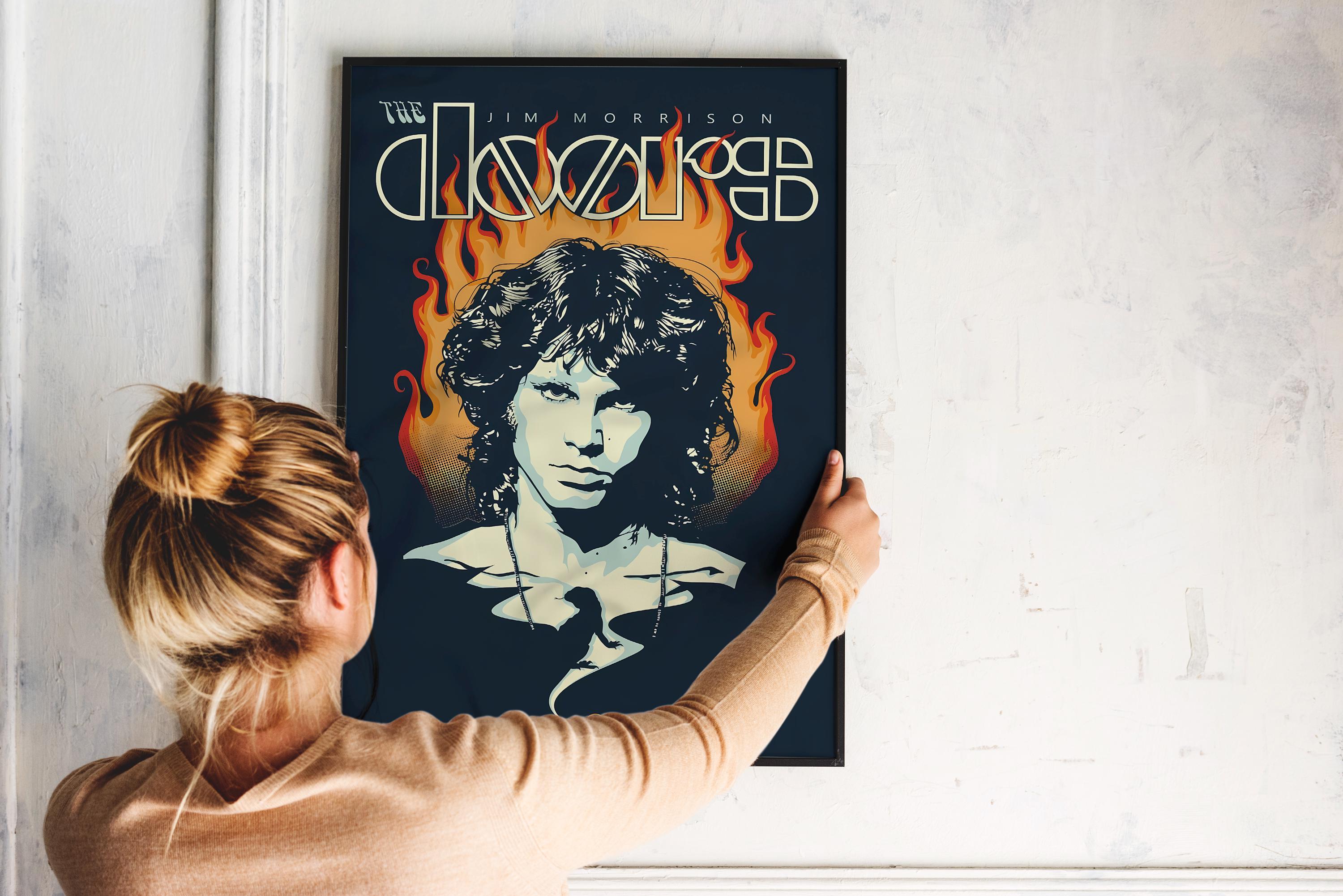 The Doors Poster | Jim Morrison Art Print, Music Room Decor - Etsy