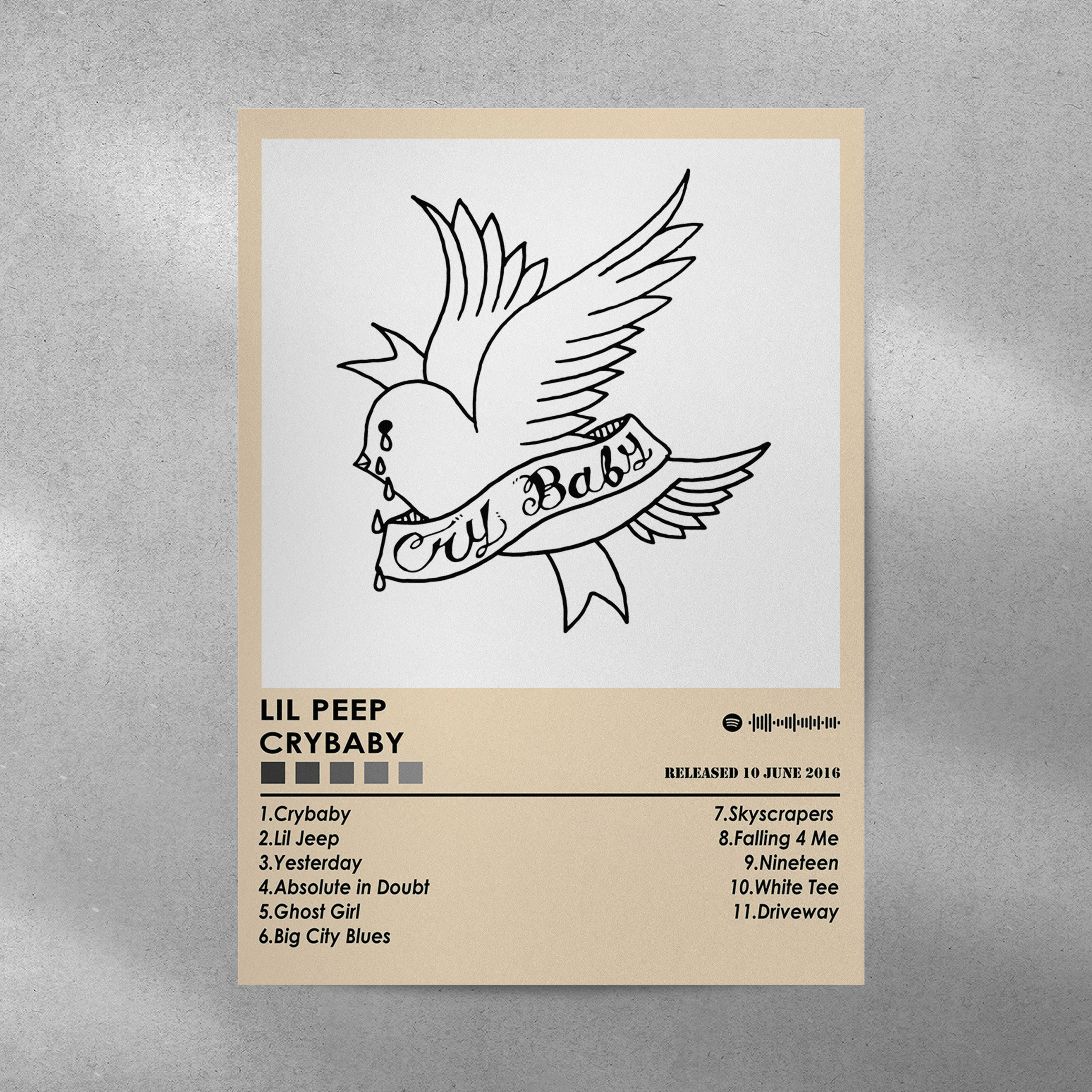 Lil Peep Poster Print | Crybaby Poster | Music Poster | Album Cover ...