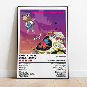 Kanye West Poster | Abitur Poster | Musik Poster | Album Cover Poster | Wanddekoration | Musik Geschenk | Raumdekor