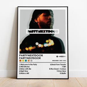 PartyNextDoor Poster Druck | Party Side Door Album Poster | Musik Poster | Album Cover Poster | Wanddekoration | Musik Geschenk | Raumdekor