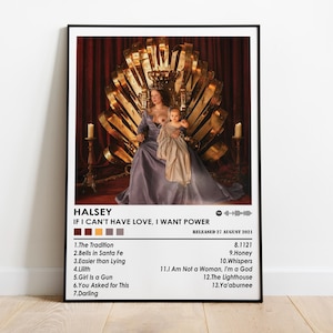 Halsey Poster Print | If I Can’t Have Love I Want Power Poster | Music Poster | Album Cover Poster | Wall Decor | Music Gift | Room Decor