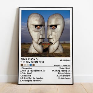 Pink Floyd Poster Print | THE DIVISION BELL Album Poster | Music Poster | Album Cover Poster | Wall Decor | Music Gift | Room Decor