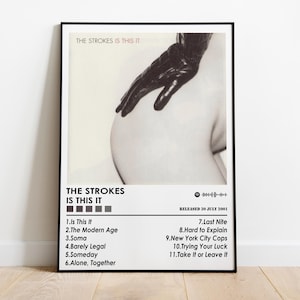 The Strokes Poster Print | Is This It Poster | Music Poster | Album Cover Poster | Wall Decor | Music Gift | Room Decor