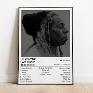 Lil Wayne Poster Print | I Am Music Poster | Music Poster | Album Cover Poster | Wall Decor | Music Gift | Room Decor