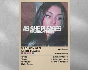 Madison Beer 'as She Pleases' Album Cover Art Poster - Etsy