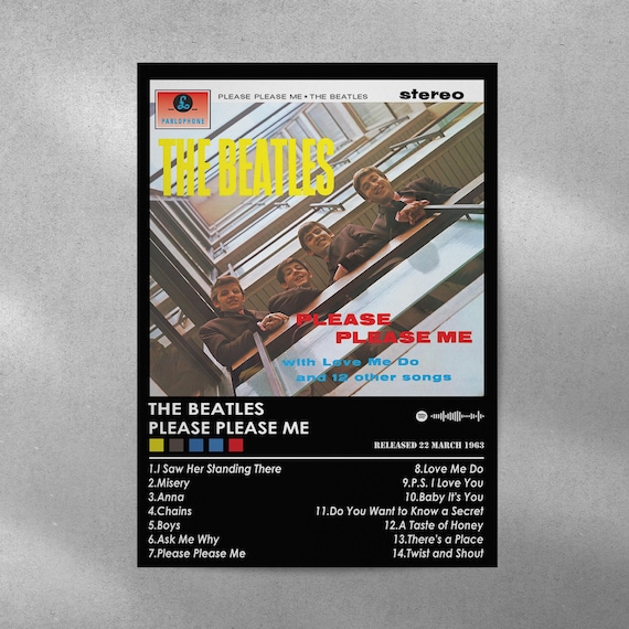 The Beatles 'please Please Me' Album Cover Poster | Matte Music