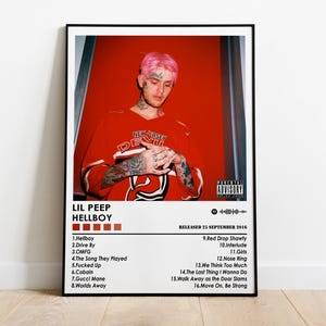 Lil Peep Poster Print | Hellboy Album Poster | Music Poster | Album Cover Poster | Wall Decor | Music Gift | Room Decor