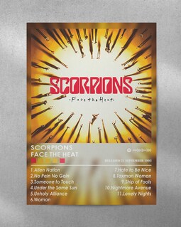 Scorpions 'face the Heat' Album Cover Poster | Music Room Decor - Etsy