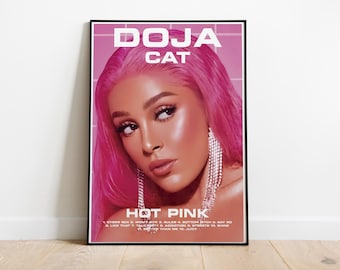 Doja Cat 'Hot Pink' Album Cover Poster | Music Room Wall Decor