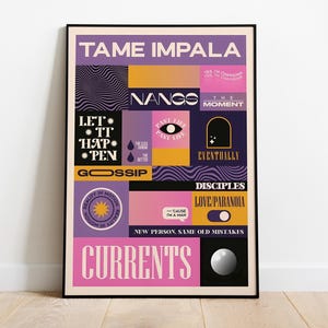 Tame Impala Poster Print |  Music Poster | Album Cover Poster | Wall Decor | Music Gift | Room Decor