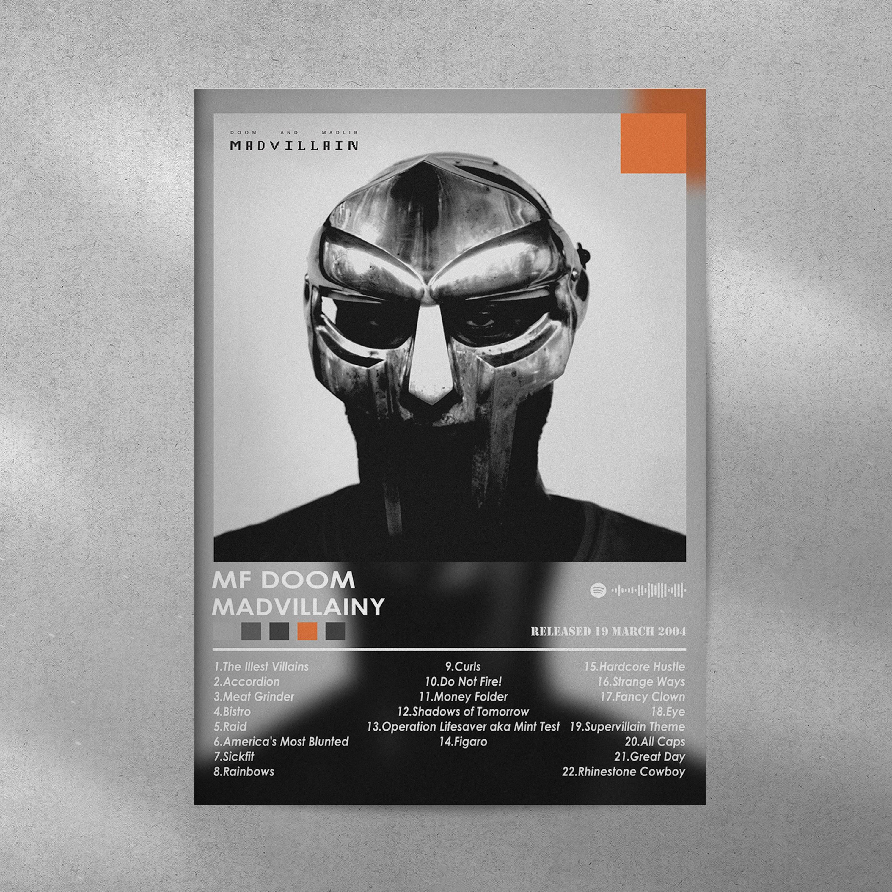 MF Doom Poster Print | Madvillainy Poster | Music Poster | Album