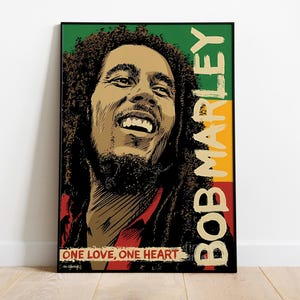 Bob Marley Poster Print |  Music Poster | Album Cover Poster | Wall Decor | Music Gift | Room Decor