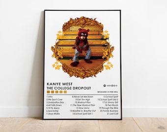 Kanye West 'College Dropout' Album Cover Poster | Music Decor