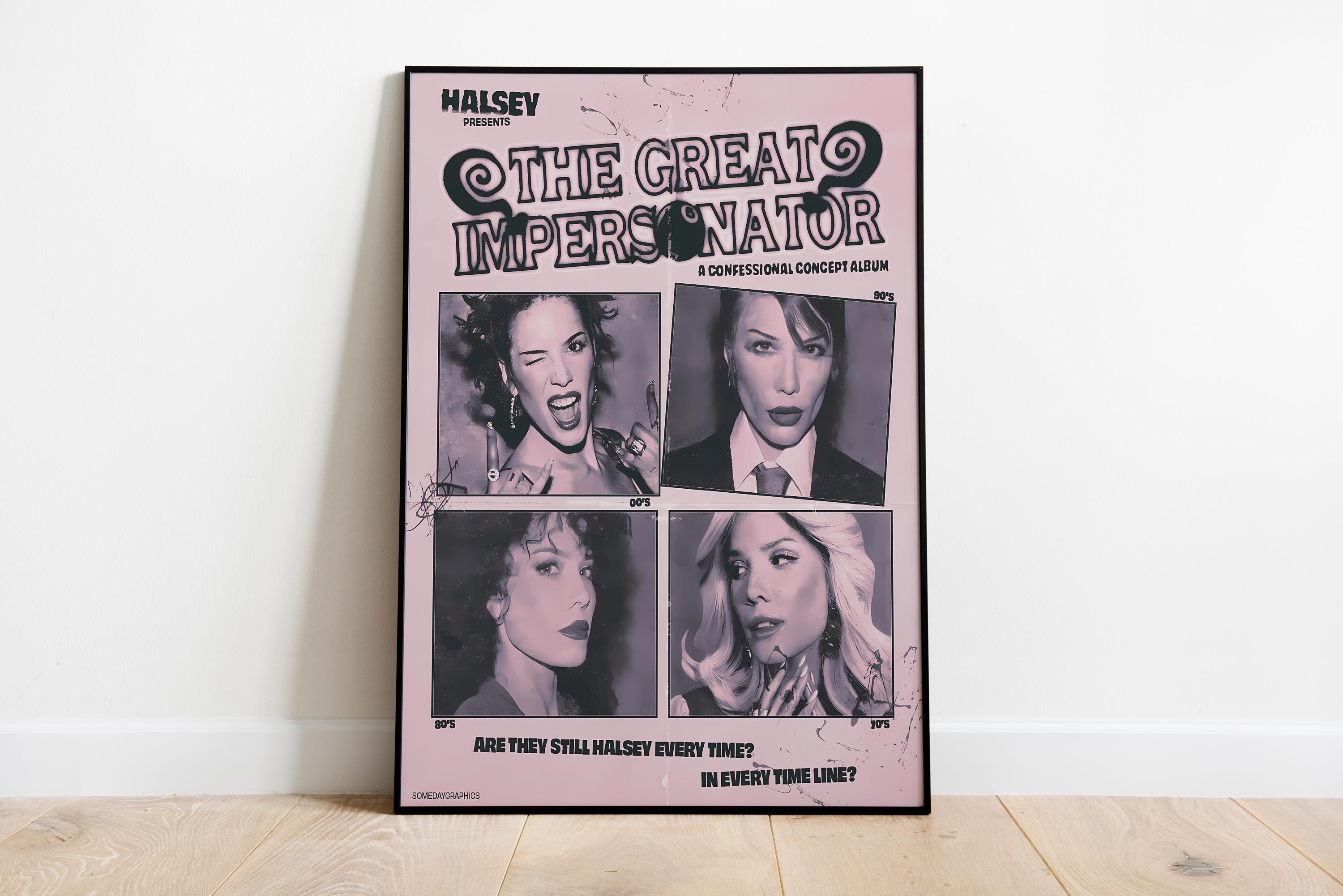 Halsey 'the Great Impersonator' Album Cover Poster | Music Wall