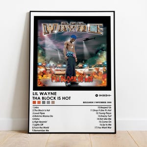 Lil Wayne Poster Print | Tha Blok Is Hot Poster | Music Poster | Album Cover Poster | Wall Decor | Music Gift | Room Decor