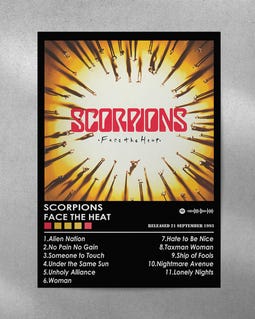 Scorpions 'face the Heat' Album Cover Poster | Music Room Decor - Etsy