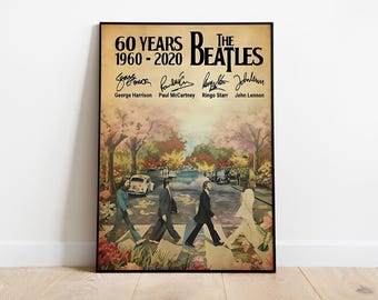 Póster de Abbey Road de los Beatles / Impresión mate del 60.º aniversario