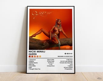Nicki Minaj 'Queen' Album Cover Art Poster | Music Room Decor