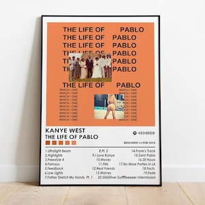 Kanye West Poster Print | The Life of Pablo Poster | Music Poster | Album Cover Poster | Wall Decor | Music Gift | Room Decor