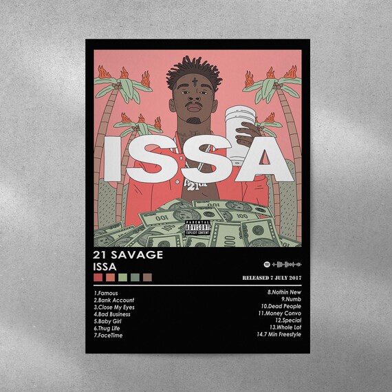 21 Savage Issa Album Cover 21 Savage Poster Print | Issa Poster