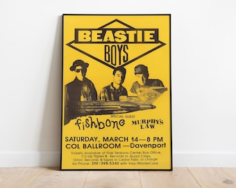 Póster de los Beastie Boys / Anuncio de concierto vintage, impresión de Col Ballroom