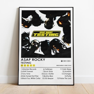 Asap Rocky Poster Print | Testing Poster | Music Poster | Album Cover Poster | Wall Decor | Music Gift | Room Decor