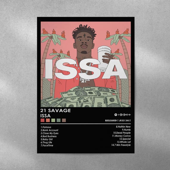 21 Savage ISSA Album Art Poster | Music Room Decor - Etsy
