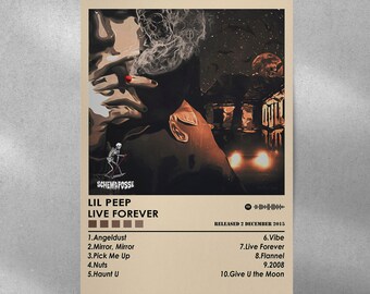 Lil Peep 'live Forever' Album Art Print | Music Poster - Etsy