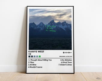 Kanye West 'Ye' Album Cover Poster | Music Wall Art