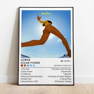 Lorde Poster Print | Solar Power Album Poster | Music Poster | Album Cover Poster | Wall Decor | Music Gift | Room Decor